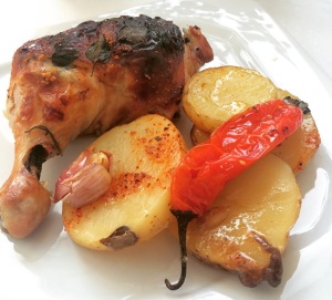 Frango ao Perfume de Pimentas Recheado com Miss Croc