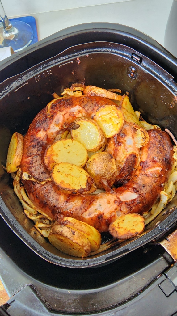 Linguiça com Batatas na Airfryer