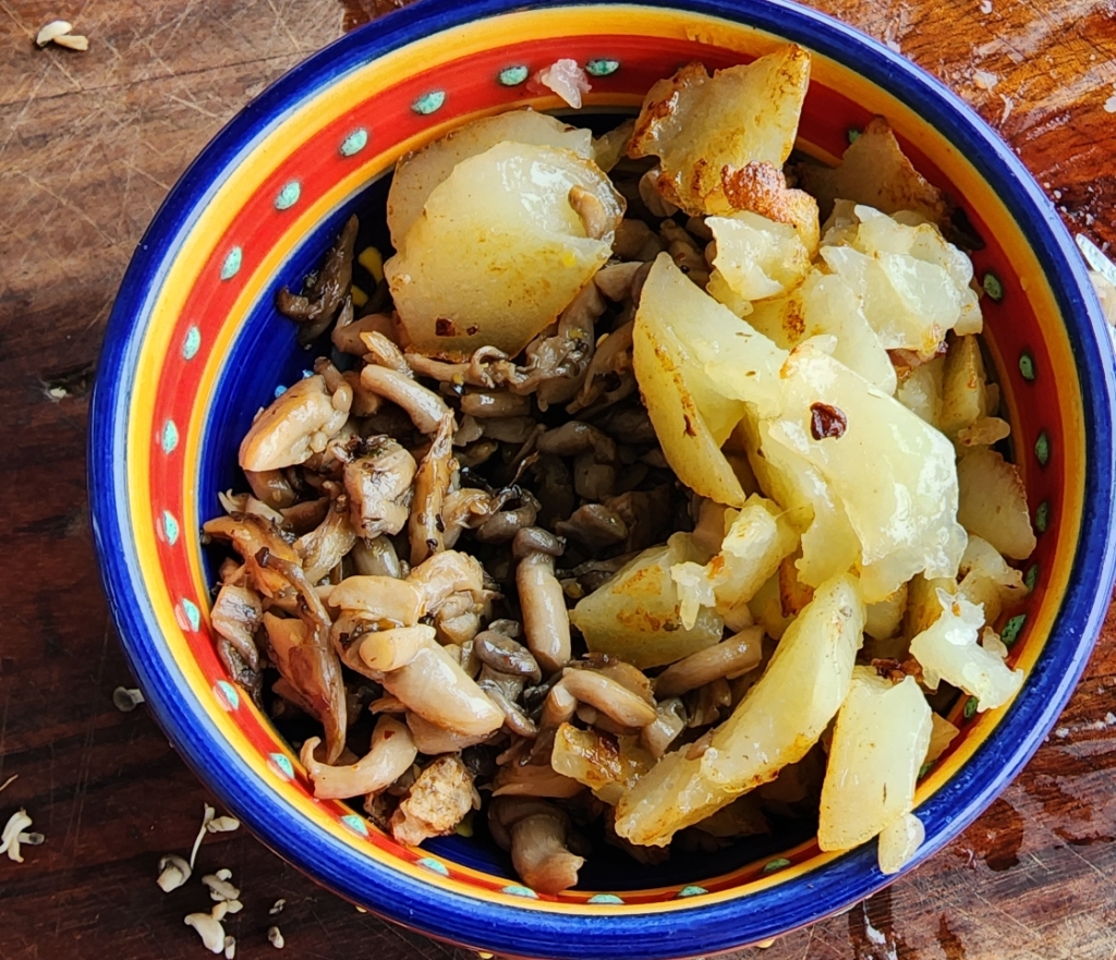 Batata Recheada Com Shimeji na Airfryer