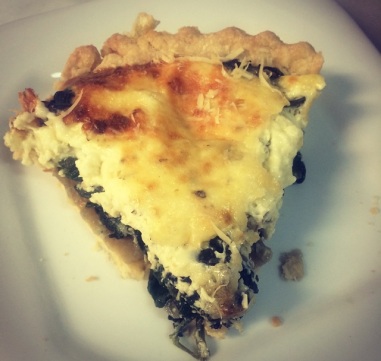 Quiche de Espinafre e Queijo Brie