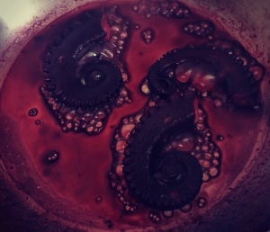 Risoto de Polvo com Polvo no Vinho