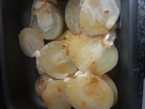 Batatas Coradas com Curry