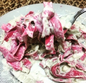 Massa de Vinho ao Molho de Gorgonzola