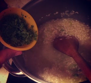 Risoto de Limão e Alho Poró