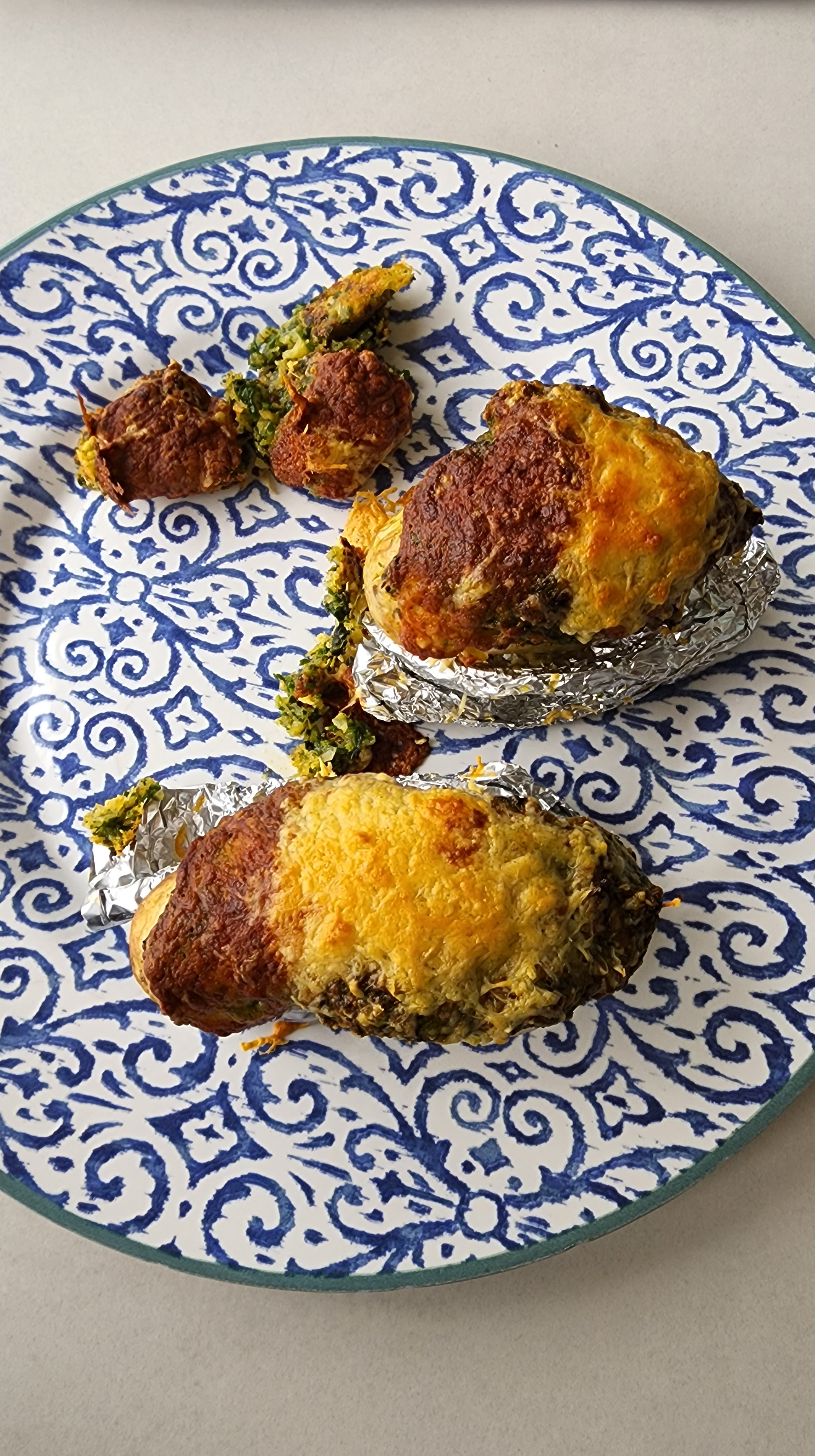 Batata Recheada com Espinafre