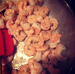 Penne ao Limone e Camarões