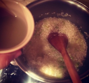 Risoto de Limão e Alho Poró