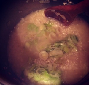 Risoto de Limão e Alho Poró