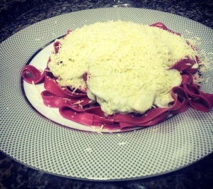 Massa de Vinho ao Molho de Gorgonzola