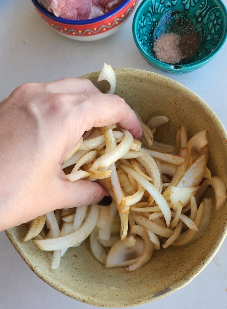 Bife Acebolado na Arifryer