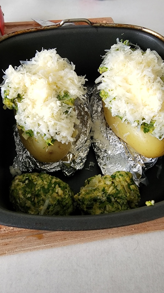 Batata Recheada com Espinafre