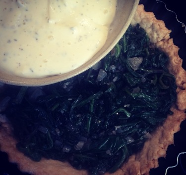 Quiche de Espinafre e Queijo Brie