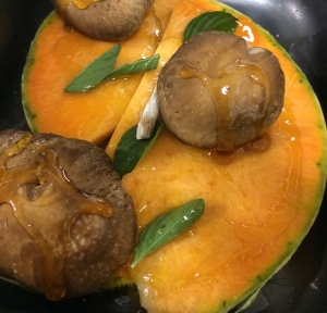 Carpaccio de Abóbora com Shitake