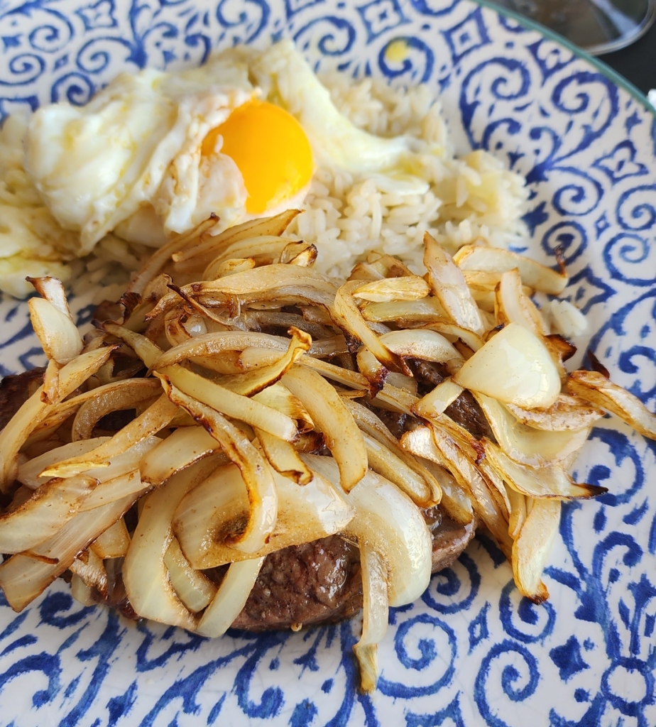 Bife Acebolado na Arifryer