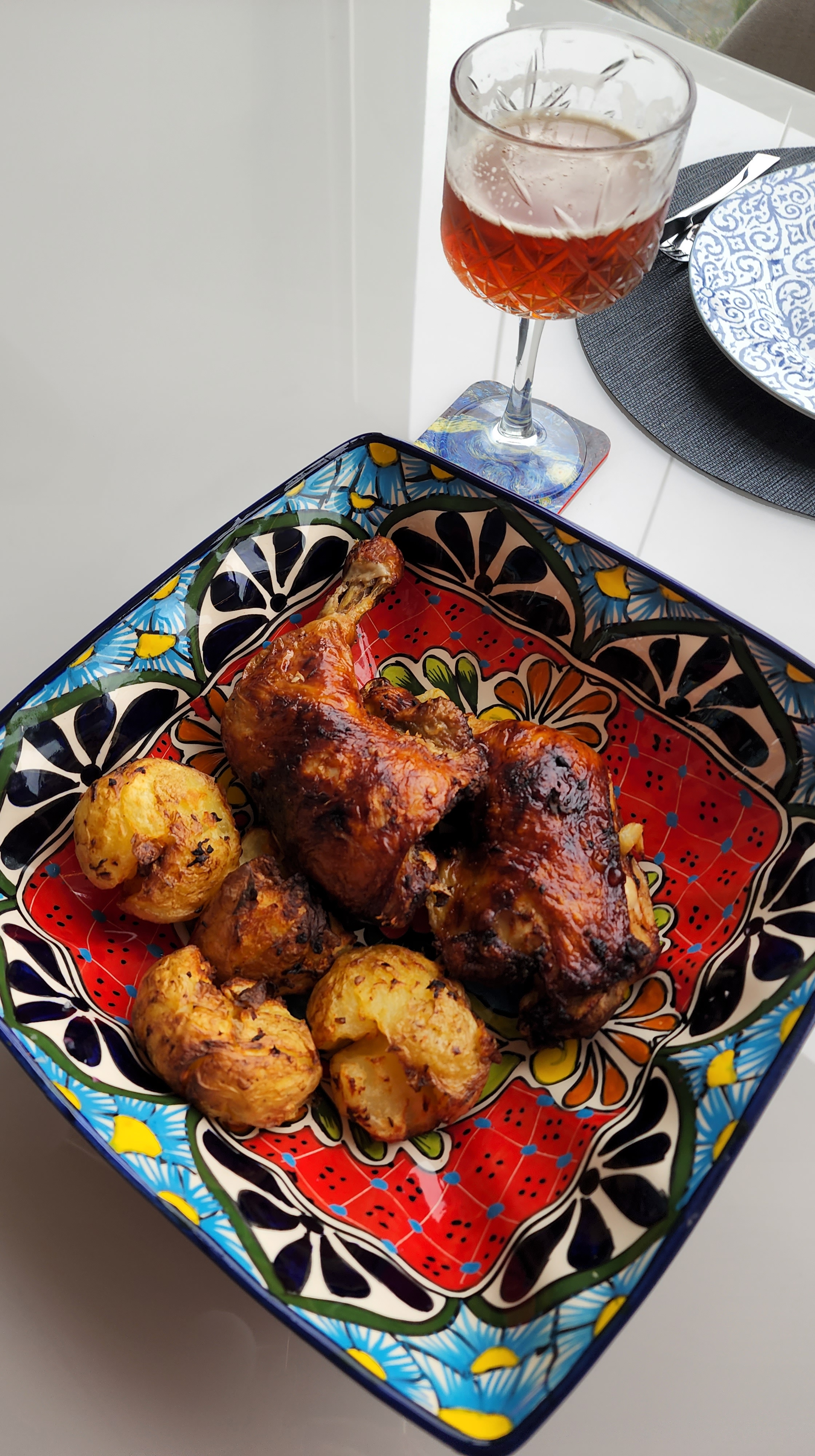 Frangão com batatas ao murro na Airfryer