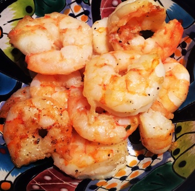 Camarão Flambado na Cachaça
