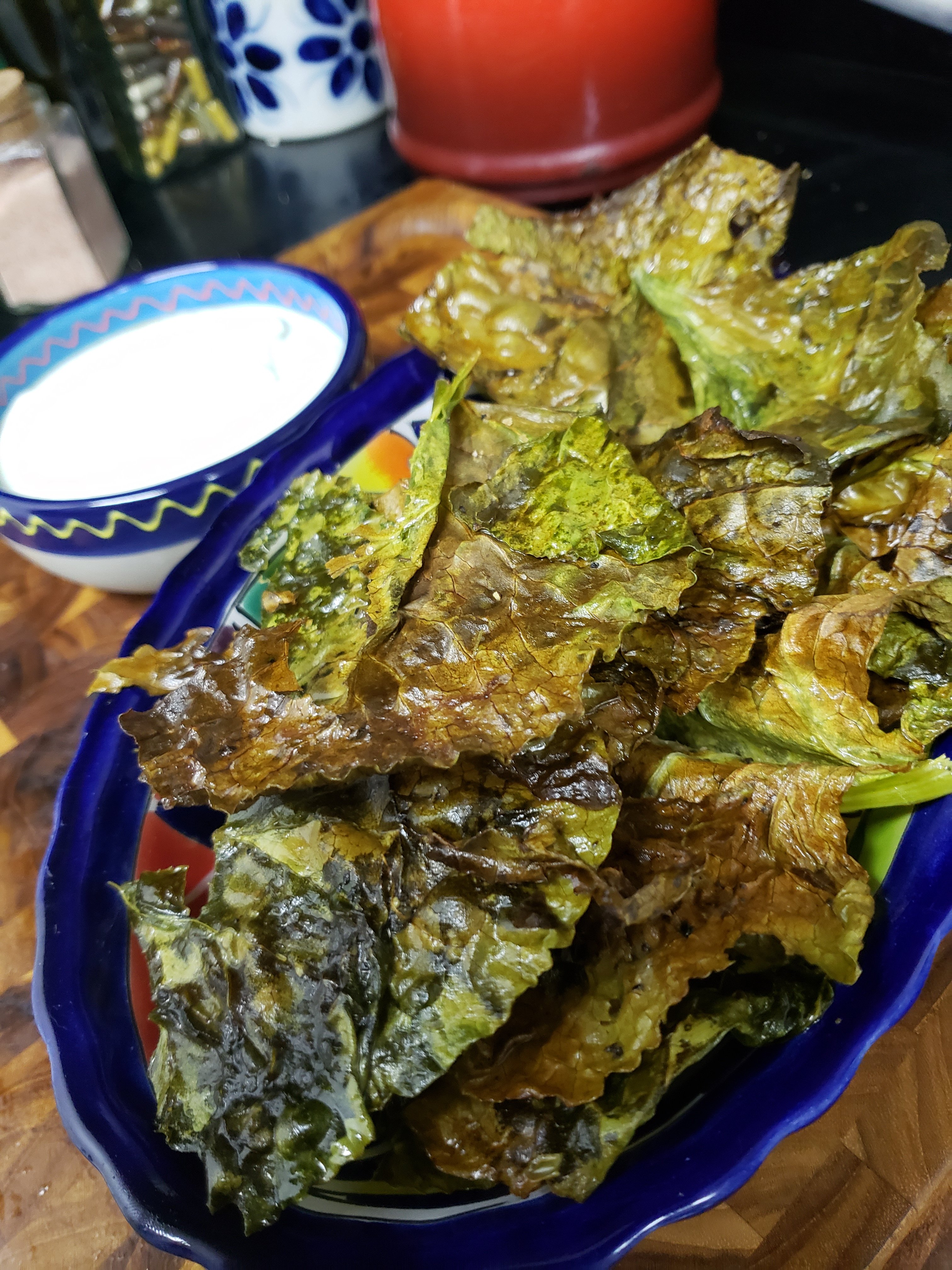 Couve Assada Crocante