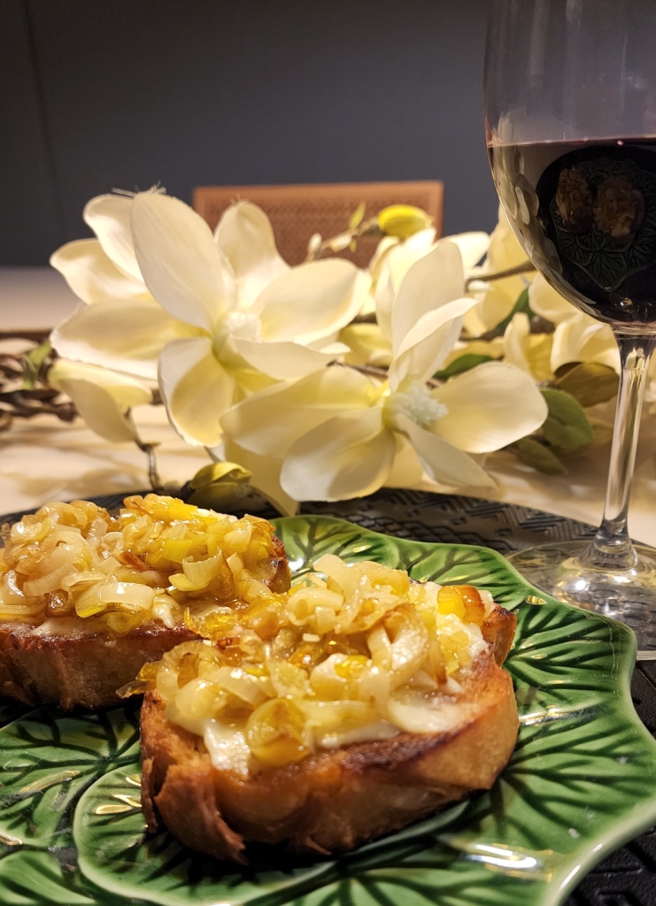 Bruschettas de Alho Poró Confit