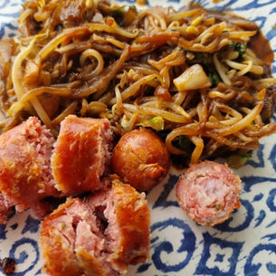 Moyashi com Linguiça