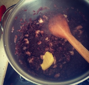 Risoto de Polvo com Polvo no Vinho