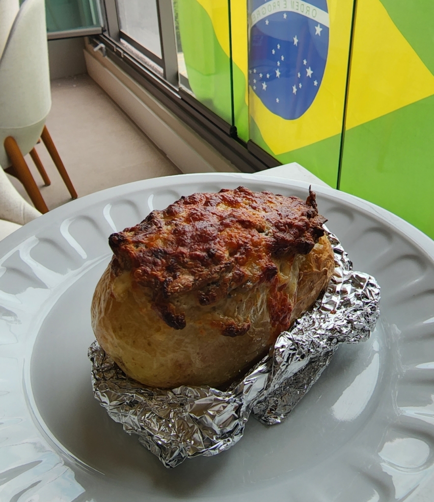Batata Recheada Com Shimeji na Airfryer