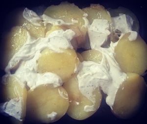 Batata Gratinada com Queijos e Saint Augur