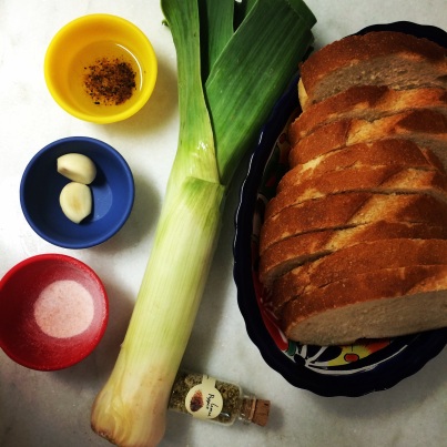 Bruschetta de Alho Poró