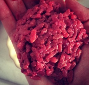 Bolinho de Risoto de Beterraba no Forno ou Arancini de Beterraba