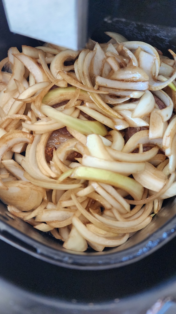 Bife Acebolado na Arifryer