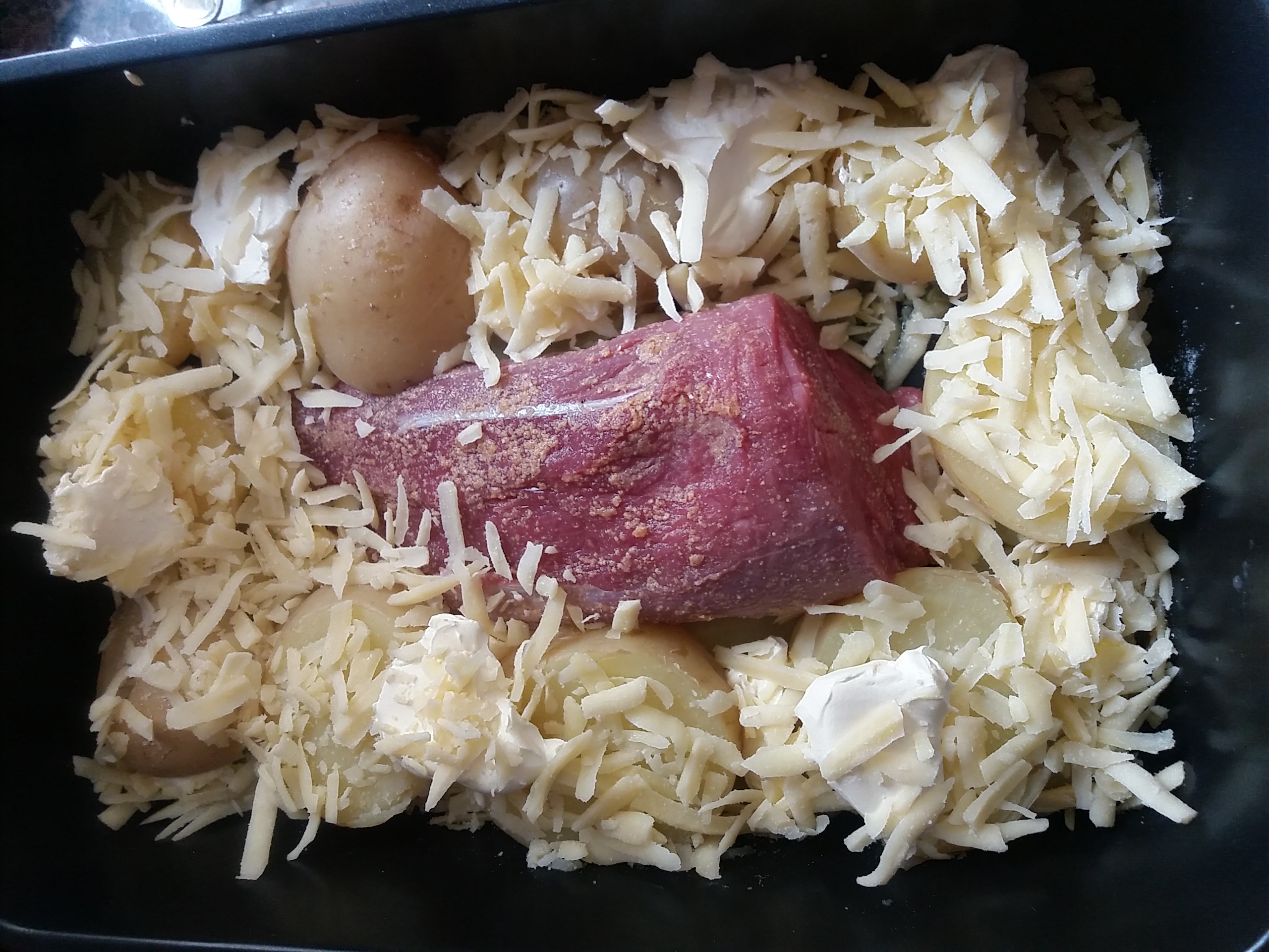 Rosbife com Batatas e Cream Cheese