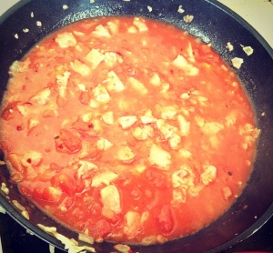 Polenta com Ragú de Lingüiça