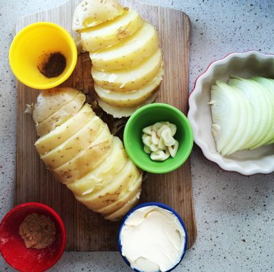 Batata ao Forno com Perfume de Queijos