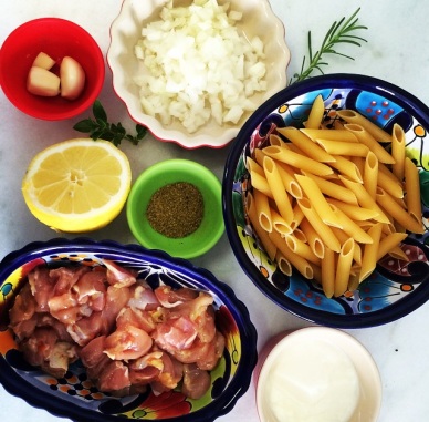 Penne com Iscas de Frango