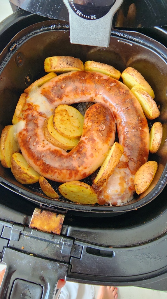 Linguiça com Batatas na Airfryer