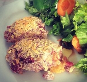 Bolinho de Risoto de Beterraba no Forno ou Arancini de Beterraba