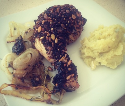 Coxa e Sobrecoxa com Mel Mbee e Crispy Gourmet Miss Croc