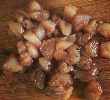 Fettuccine Com Iscas de Frango