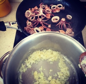 Risoto de Arroz Selvagem com Frutos do Mar