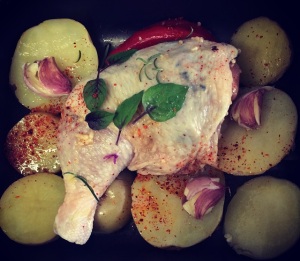 Frango ao Perfume de Pimentas Recheado com Miss Croc