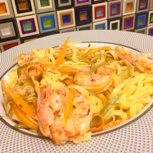 Linguine Camarão e Abobrinha do Ritz