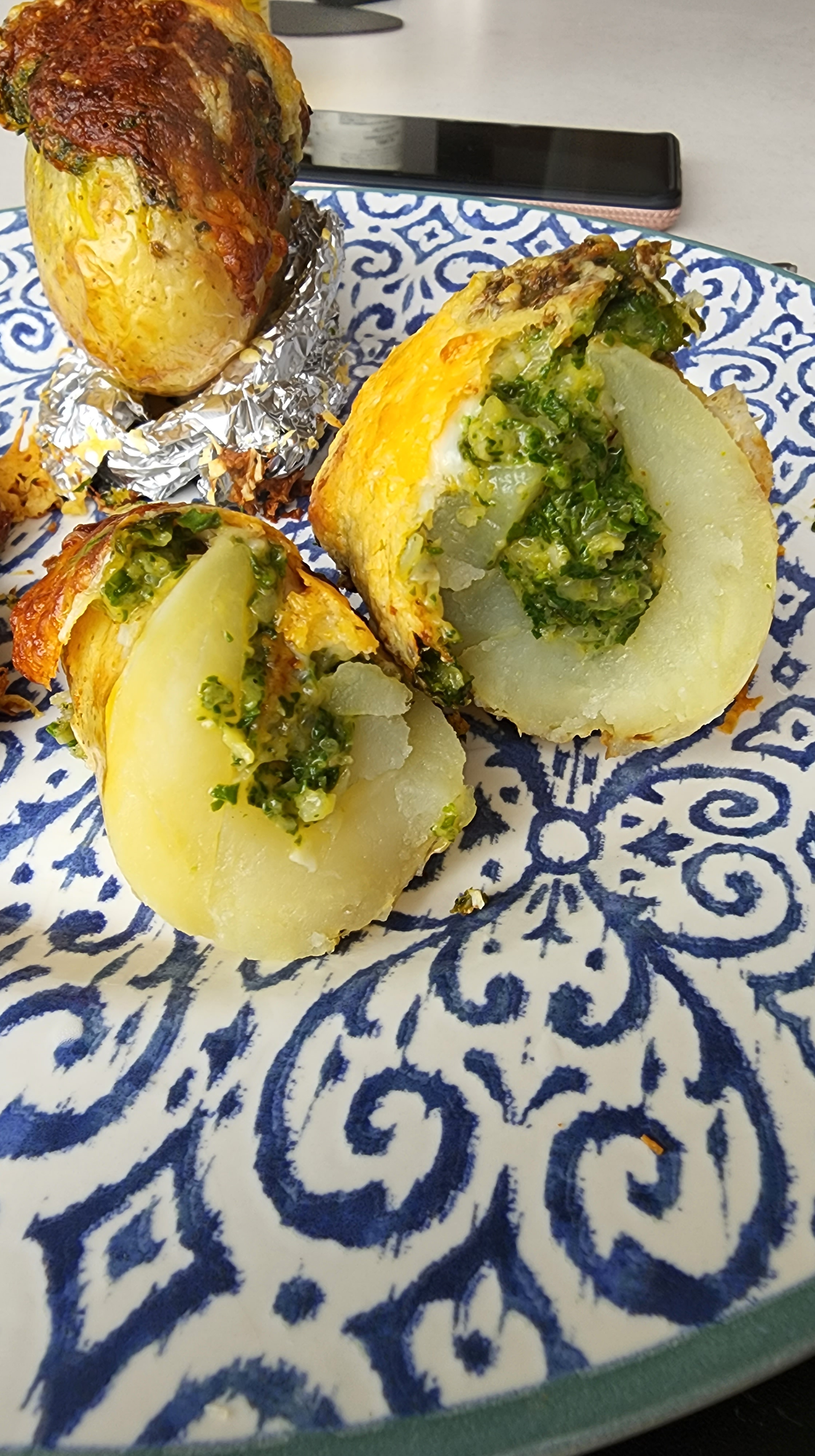 Batata Recheada com Espinafre