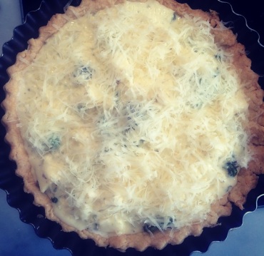 Quiche de Espinafre e Queijo Brie