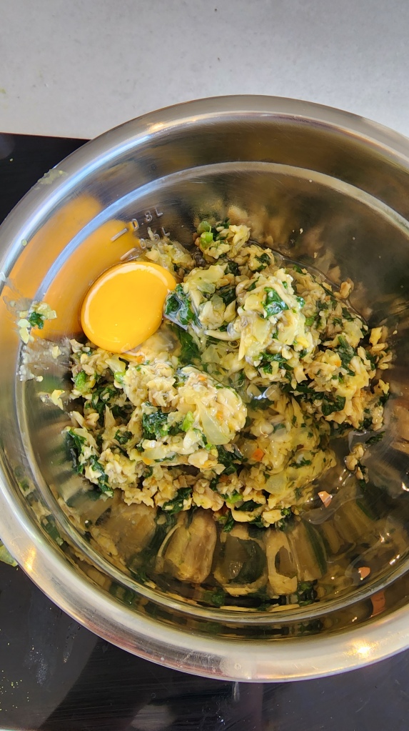 Suflê de Espinafre; Shimeji na Airfryer