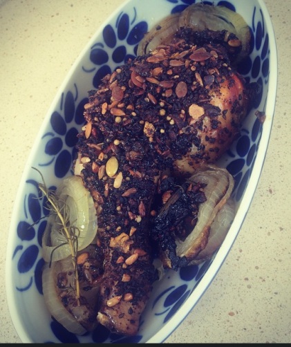 Coxa e Sobrecoxa com Mel Mbee e Crispy Gourmet Miss Croc