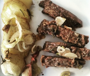 Fraldinha No Forno Com Batatas e Legumes