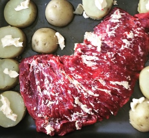 Fraldinha No Forno Com Batatas e Legumes