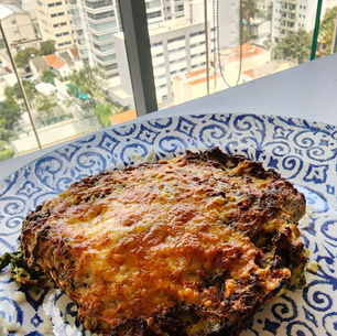 Suflê de Espinafre; Shimeji na Airfryer