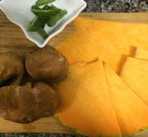 Carpaccio de Abóbora com Shitake