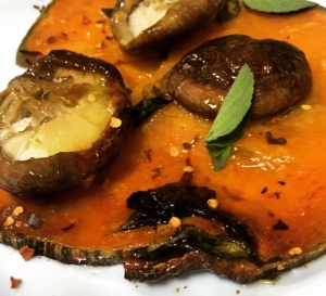 Carpaccio de Abóbora com Shitake