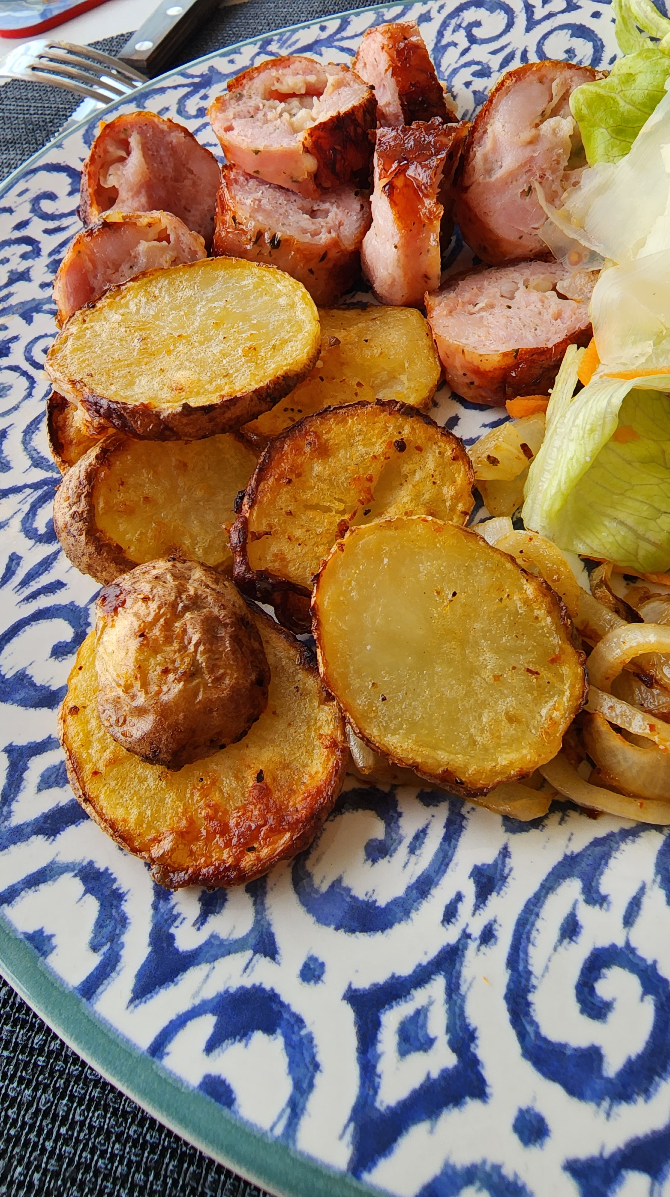 Linguiça com Batatas na Airfryer